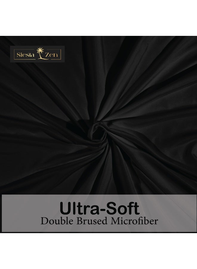 Siesta Zen Microfiber Fitted Bed Sheet 30cm Deep Pocket Wrinkle-Resistant Machine Washable, Soft, Cozy & Fade-Resistant – Perfect Fit for a Comfortable Night’s Sleep - Image 3